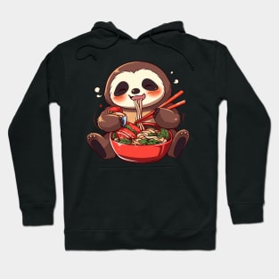 Sloth T-Shirt, Slow Food Top, Casual Apparel, Slow Life Tee, Ramen Lover's Top Hoodie